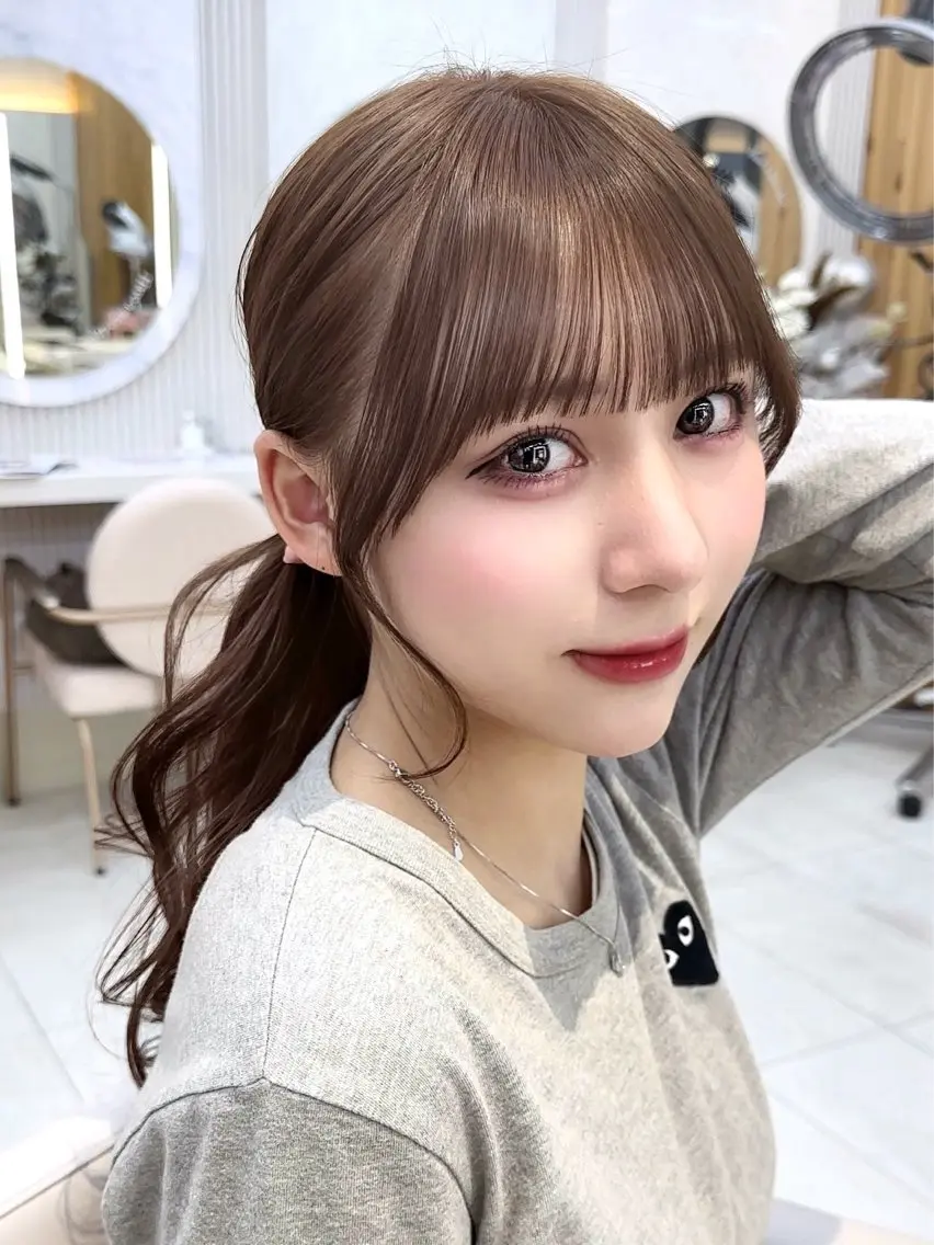 ロング カラー ショコラグレージュ グレージュ ラベンダーカラー ラベンダーグレージュ ラベンダーグレー 🇰🇷韓国風くびれ ヘア🇰🇷中村優大のヘアスタイル