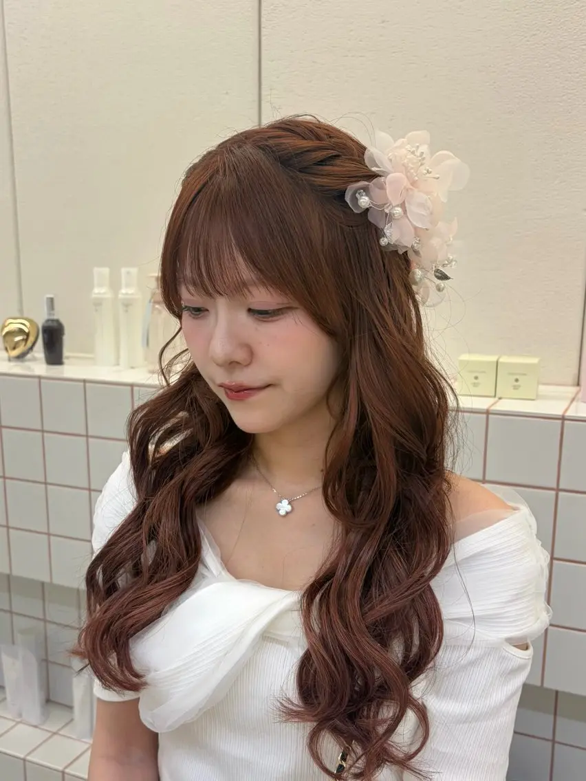 ロング カラー ヘアアレンジ ヘアカラー 透明感カラー/名古屋 /栄/木下奈々望のヘアスタイル
