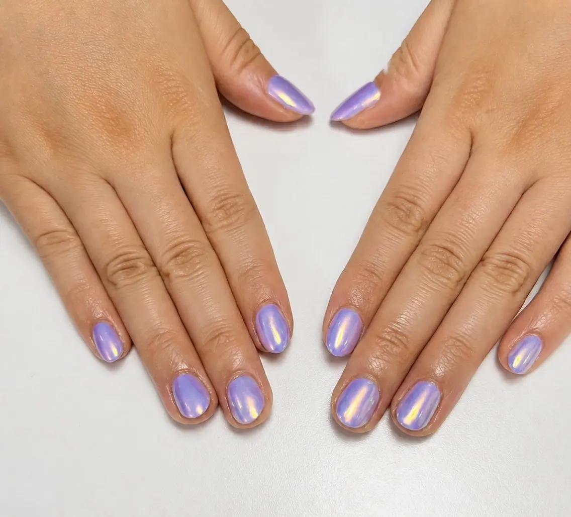 ネイル オーロラネイル ジェルネイル ミラーネイル ハンドネイル BOTANAIL KIKIのネイルデザイン