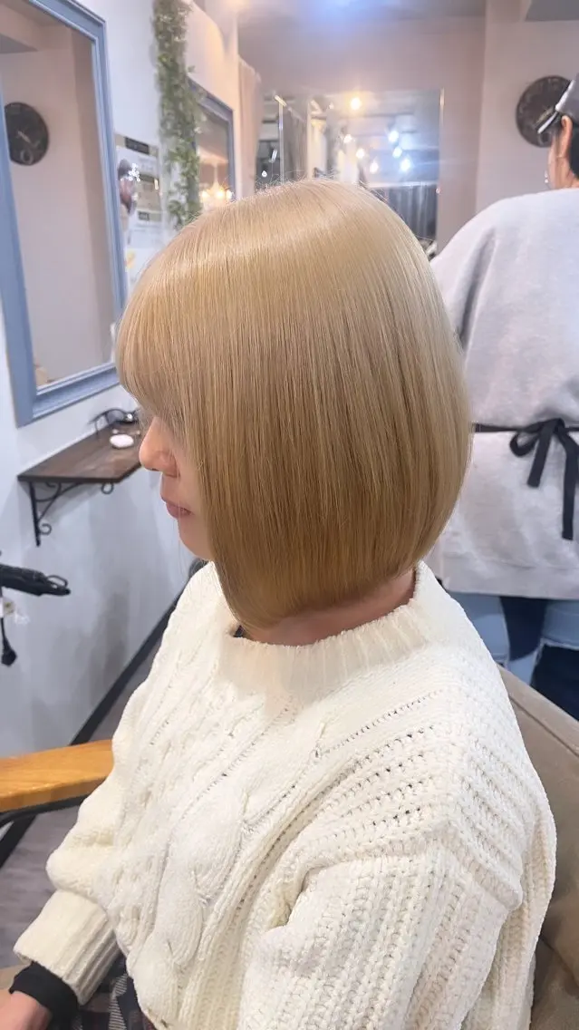 ショート ヘアカラー トリートメント Sherry大国町 HIKARUのヘアスタイル