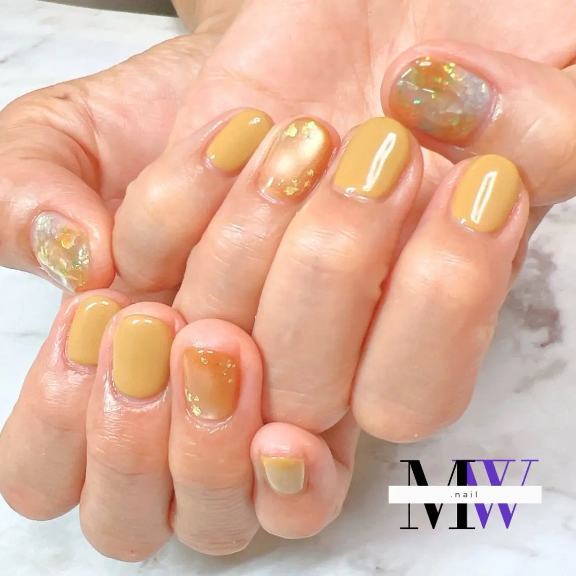 ネイル ニュアンスネイル ハンドネイル MW .nailのネイルデザイン