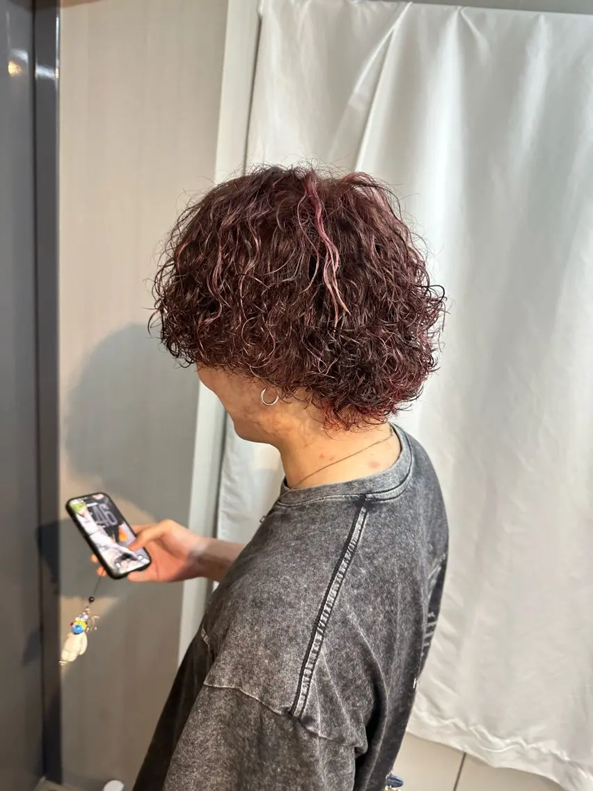 カラー パーマ メンズ 大宮/海外風パーマ 🇺🇸隼也🇪🇸のヘアスタイル