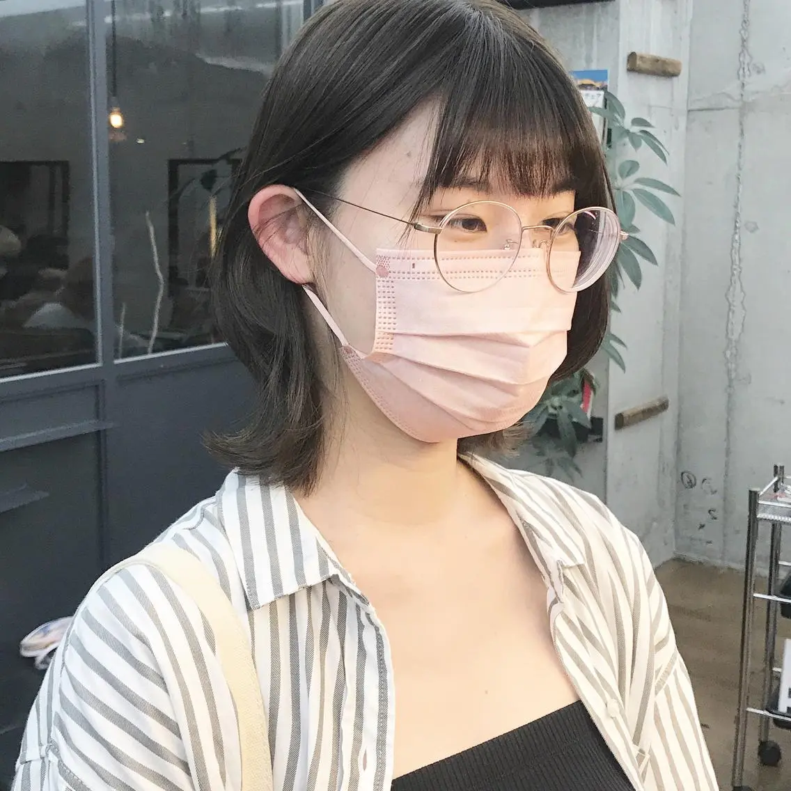 ミディアム カラー ベージュカラー オリーブベージュ レイヤーカット ウルフカット カット ヘアカラー トリートメント ヘアセット ✂︎ウルフ・ショート ✂︎MIKUNIのヘアスタイル