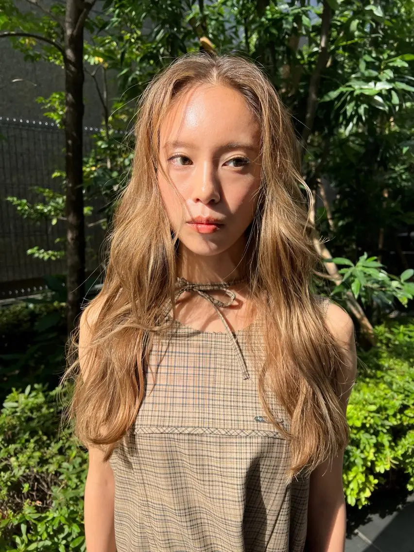 ロング カット ヘアカラー トリートメント ひかる/ベージュ /髪質改善のヘアスタイル