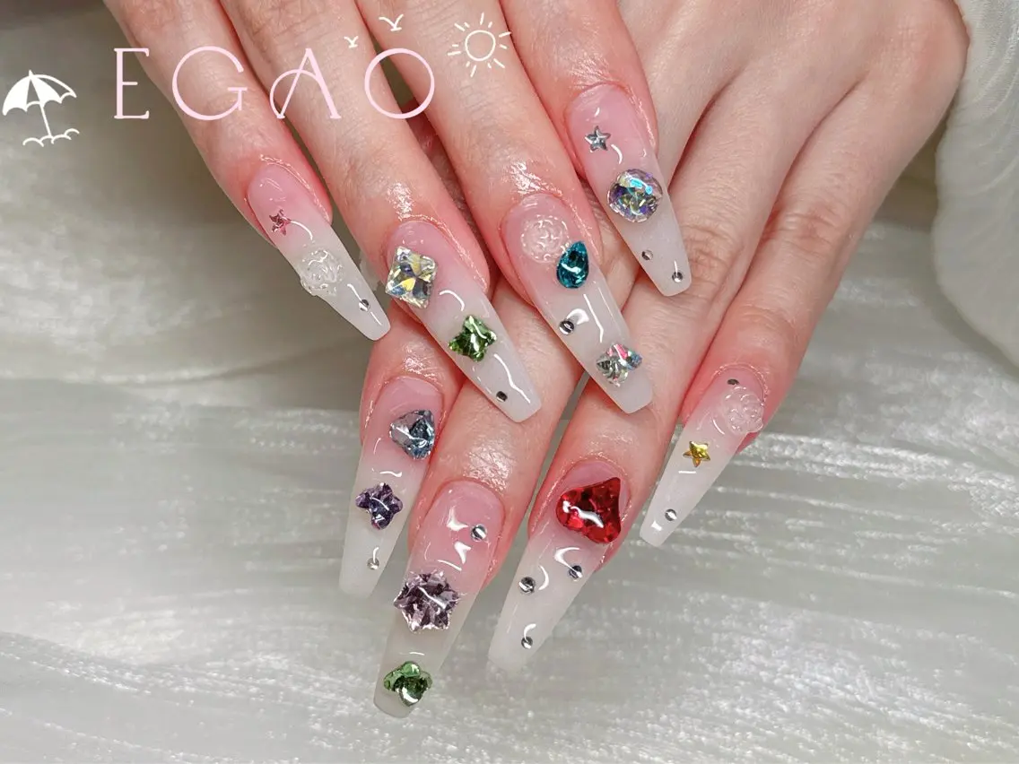 ネイル アートネイル フットネイル フレンチネイル ジェルネイル グラデーション ハンドネイル EGAO NAIL 錦糸町店のネイルデザイン