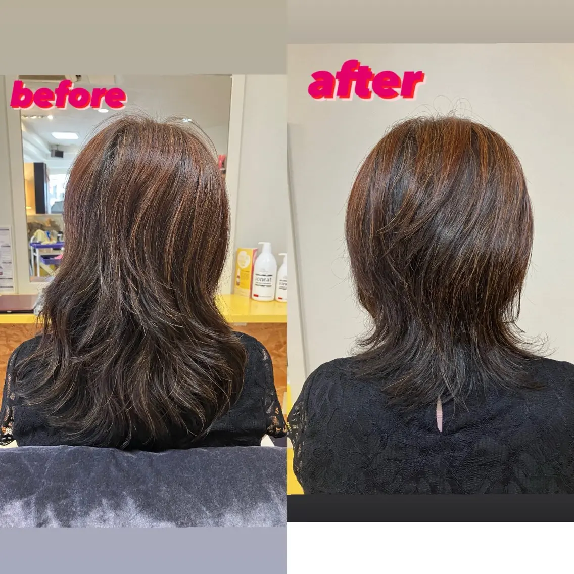 ミディアム ボブ くせ毛 ハイレイヤー レイヤーカット ウルフカット 横田 尚登のヘアスタイル