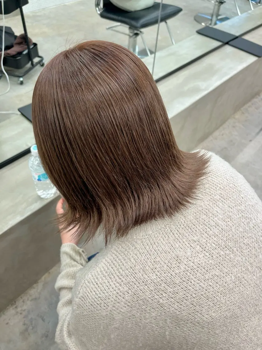 🎀ダブルカラー+髪質改善ケラチントリートメント🎀ブリーチなしで明るく!内側から髪の毛にハリ・コシを✨️の写真