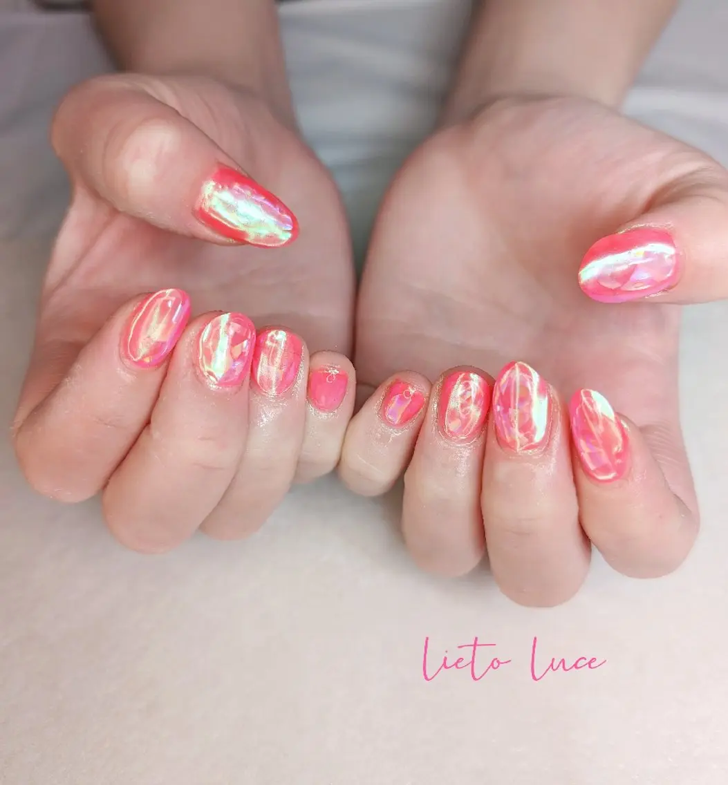 ネイル ピンク ハンドネイル lieto luce Yukaのネイルデザイン