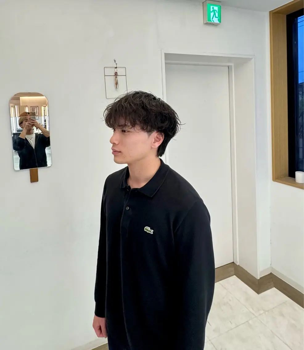 パーマ メンズ メンズパーマ カナモリ ハヤトのヘアスタイル