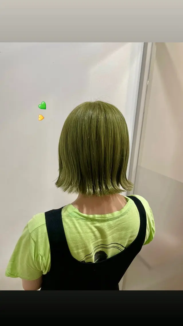 ショート ボブ ヘアカラー オオシマ ミユのヘアスタイル