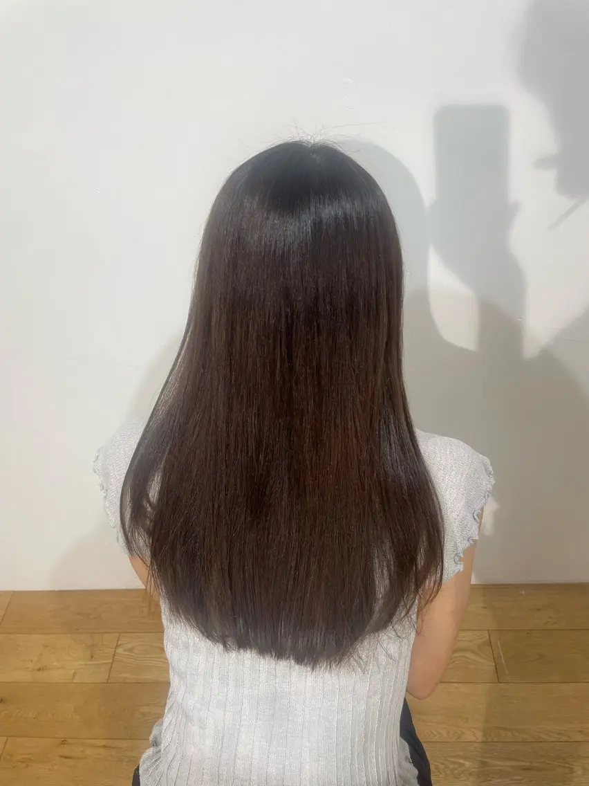 ロング 縮毛矯正 河野 佳音のヘアスタイル