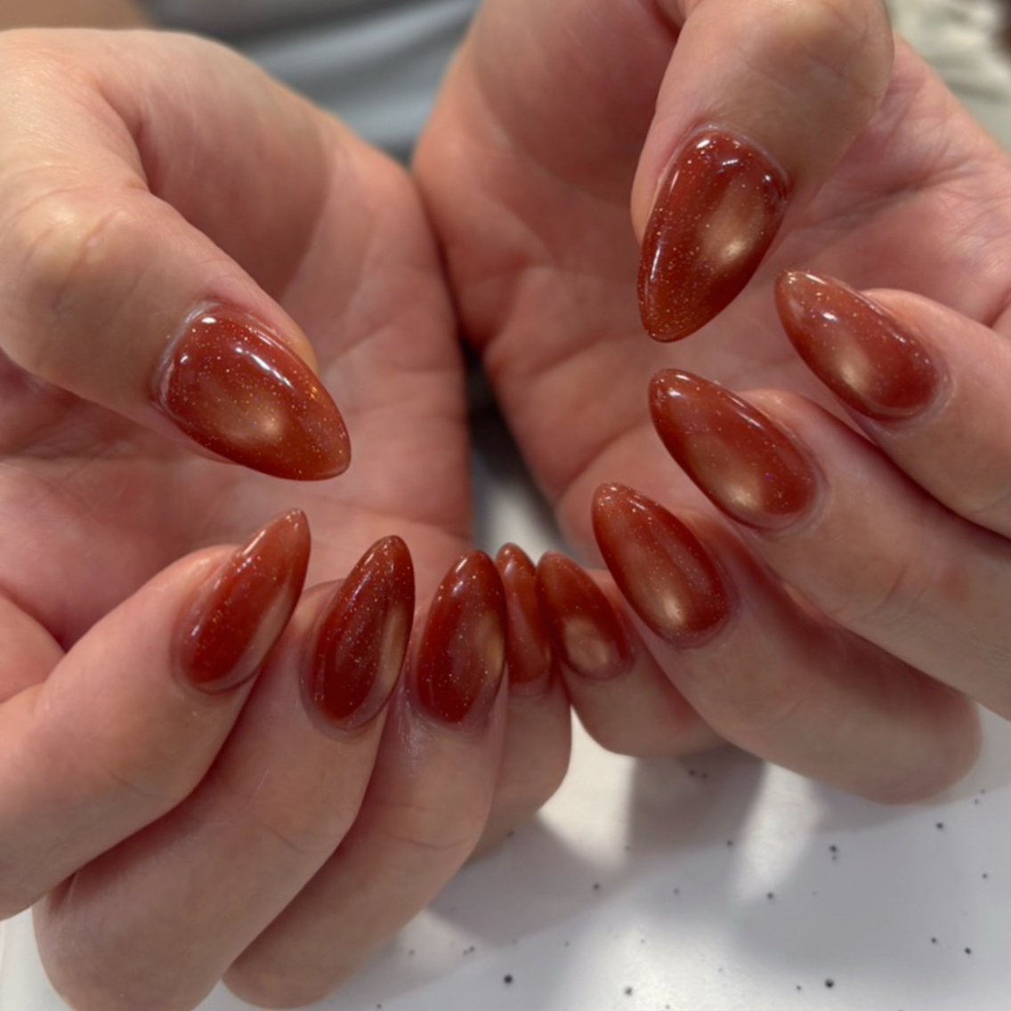 ネイル マグネットネイル マグネットワンカラー ワンカラーネイル ハンドネイル Rani Nailのネイルデザイン