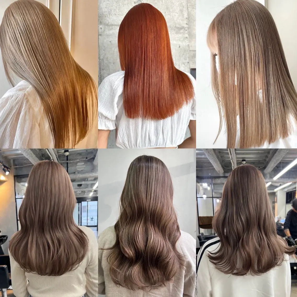 ミディアム カット ヘアカラー 美髪矯正 透明感 カラー⭐️ユウキのヘアスタイル