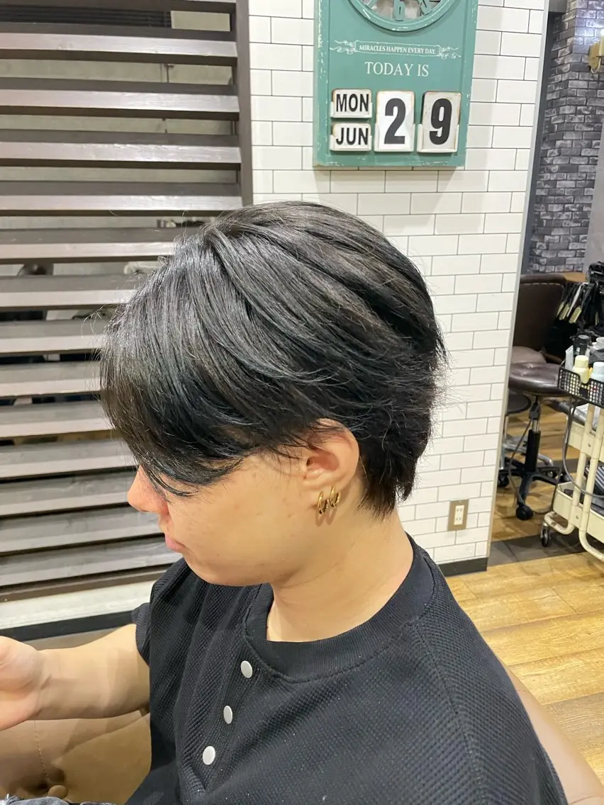 ショート メンズ センターパート カット 【カットの王子様】 リュウヤ★コミネのヘアスタイル