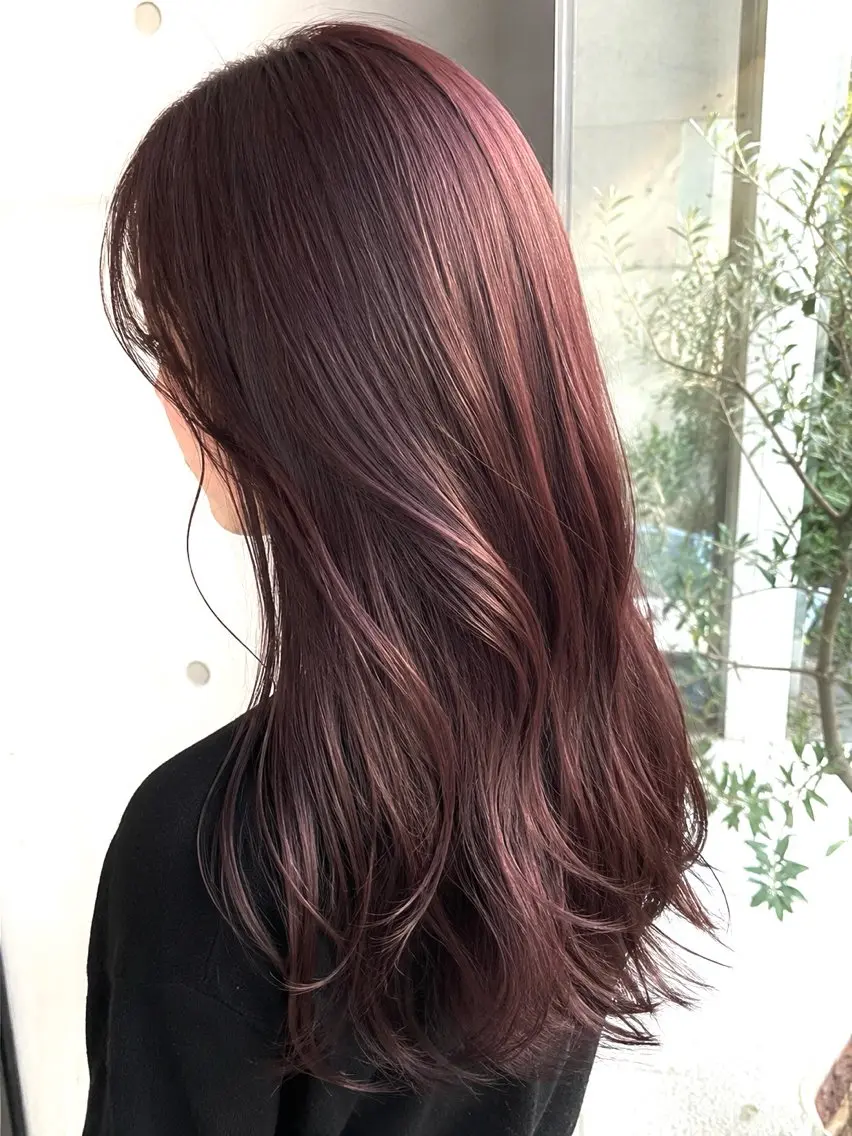 ロング ヘアカラー 🍓暖色艶髪カラー 桝崎🎀ིྀのヘアスタイル
