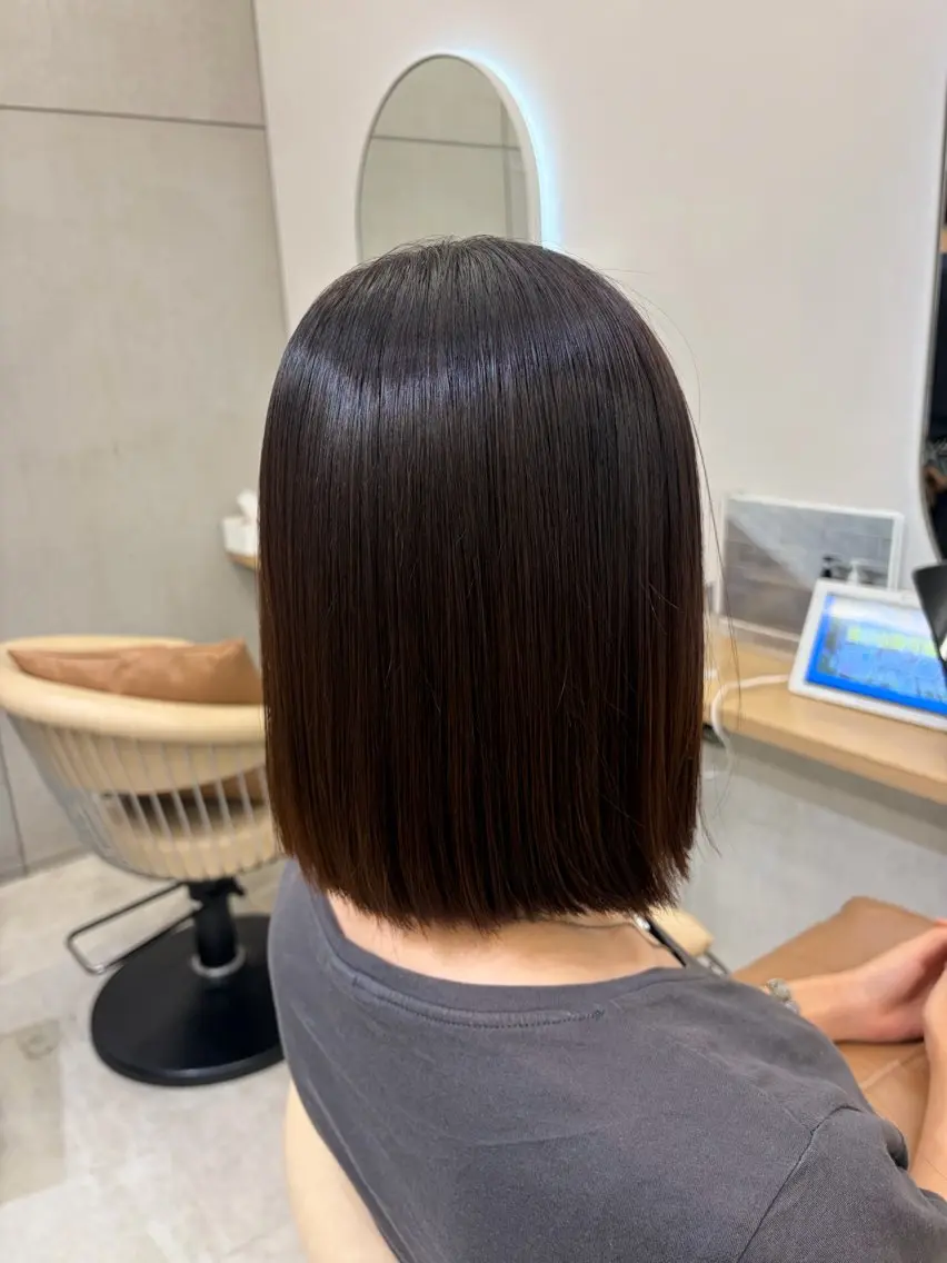 ミディアム 縮毛矯正 トリートメント 艶髪🫧🌟 あおいのヘアスタイル