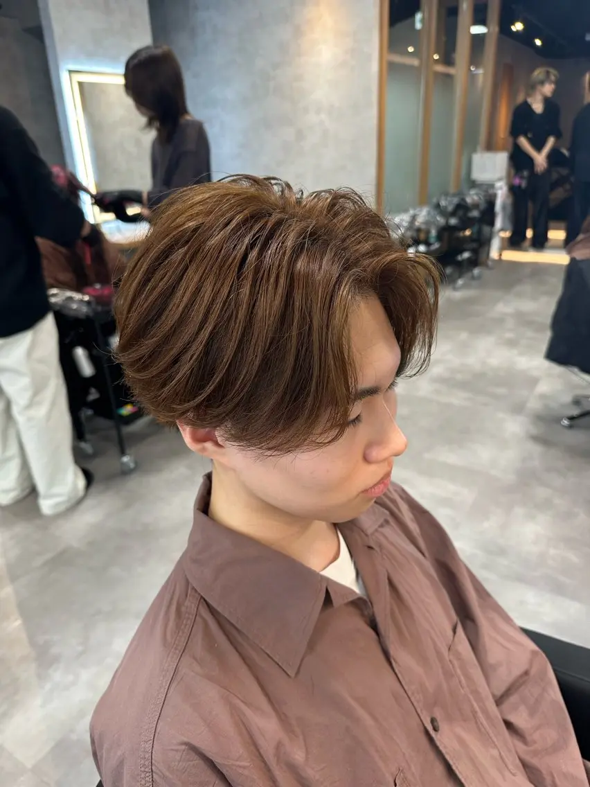 ショート カラー メンズ ブラウンカラー カット ヘアカラー 札幌メンズ指名 No. 1/光👑のヘアスタイル