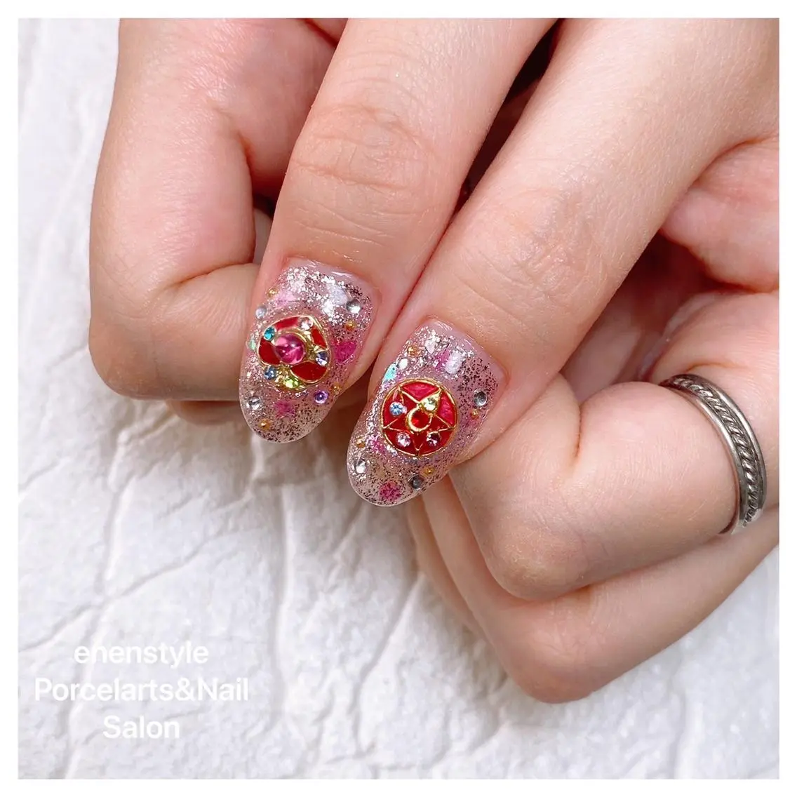 ミディアム ネイル アイブロウ 🐾enen style 🐾のネイルデザイン