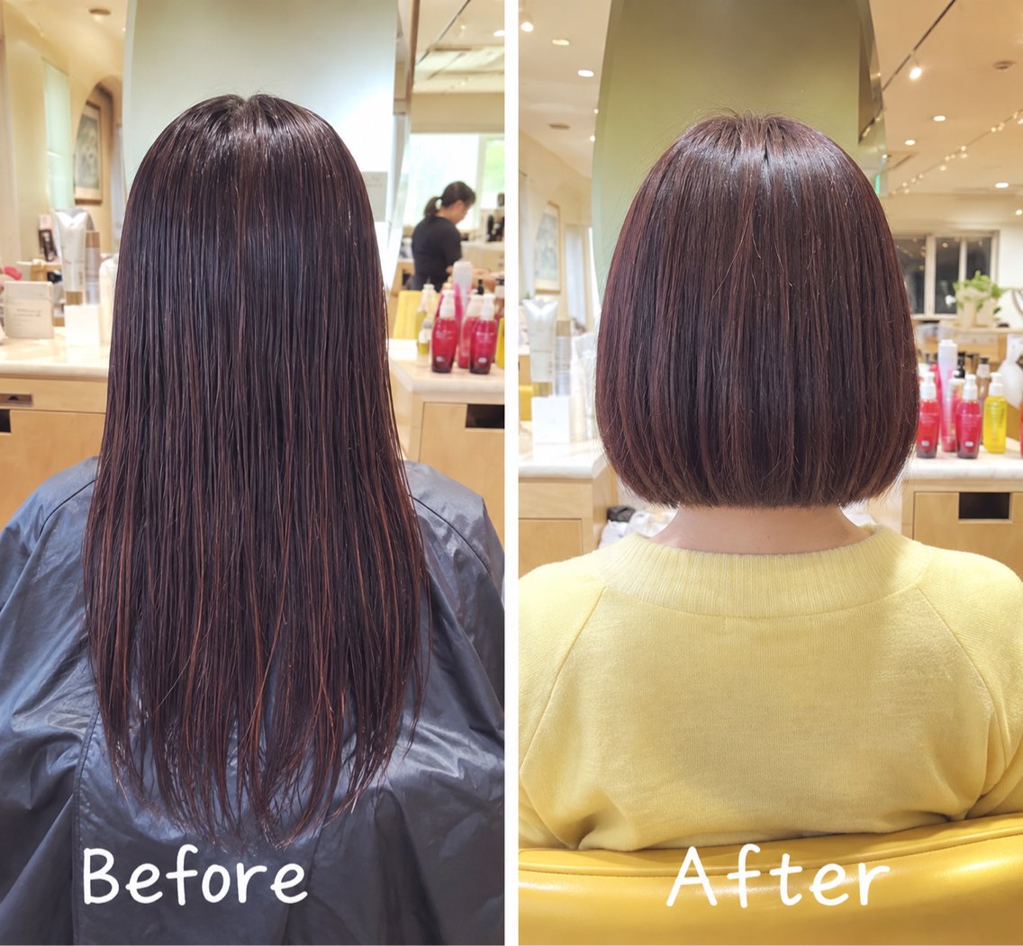 ミディアム カット ヘアカラー 安田 里奈のヘアスタイル