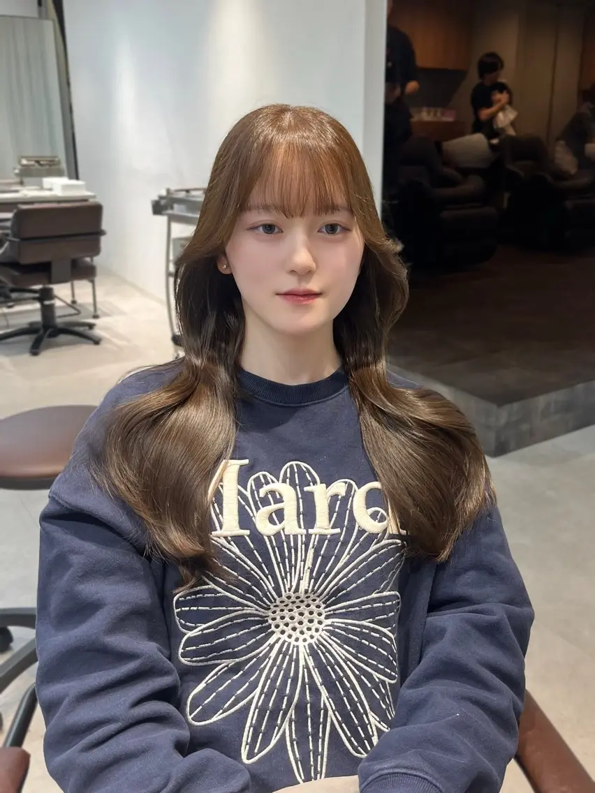カラー ヘアアレンジ カット ヘアカラー 似合わせ顔まわり カット💛森尾真由美のヘアスタイル