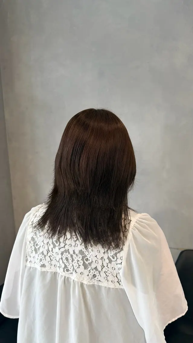 カラー ブラウンカラー ショコラブラウン ヘアカラー トリートメント 井野 彩加のヘアスタイル