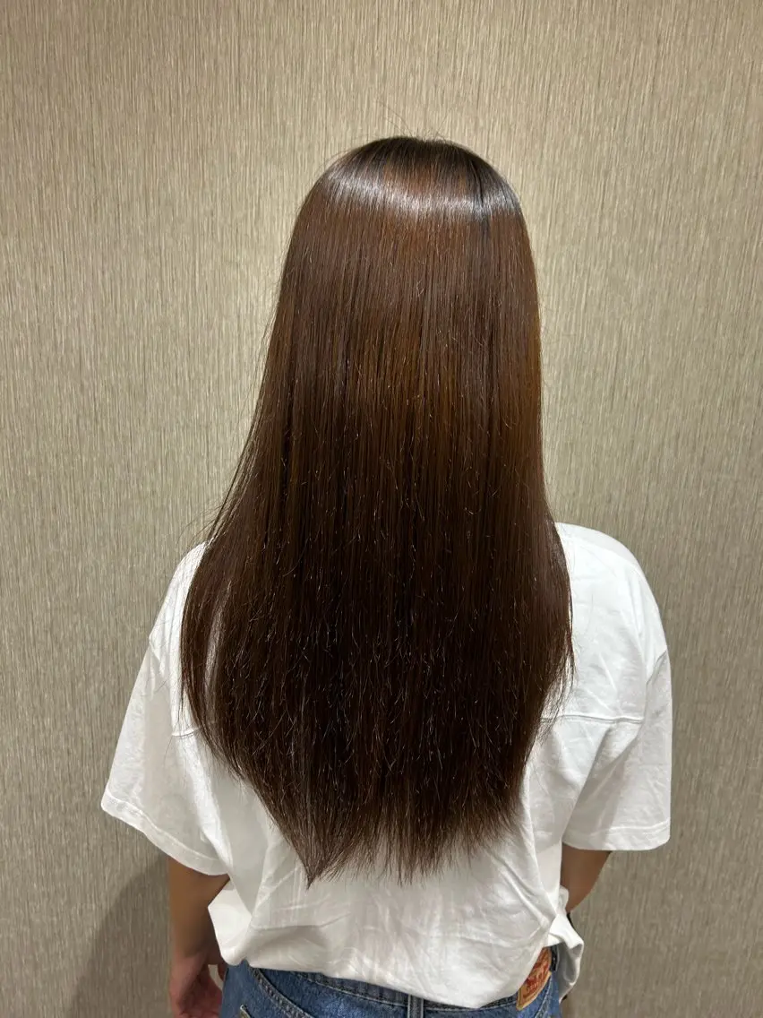 ロング パーマ 縮毛矯正 ヘアーズギャラリー 山本愛華のヘアスタイル