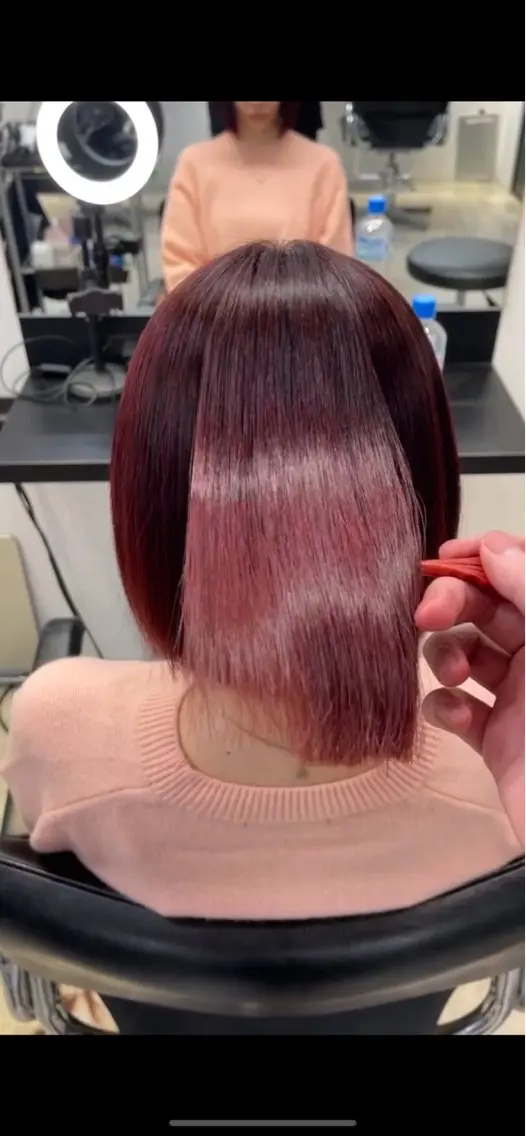 ショート 縮毛矯正 トリートメント け んブリーチ縮毛矯正のヘアスタイル