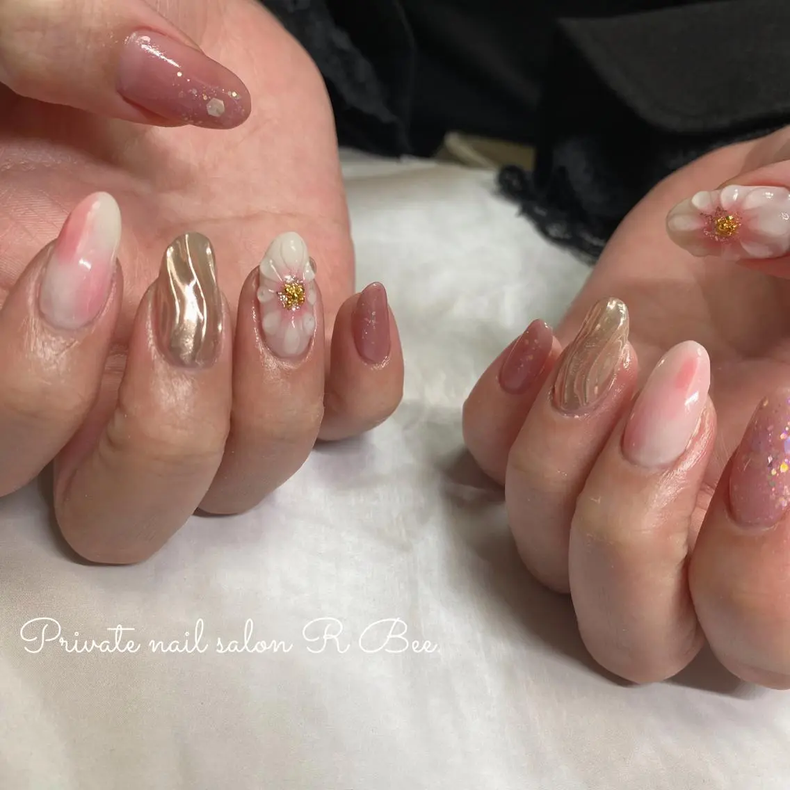 ネイル フラワーネイル ニュアンスネイル 春ネイル aneu. -アヌ- 💅🫧reinaのネイルデザイン