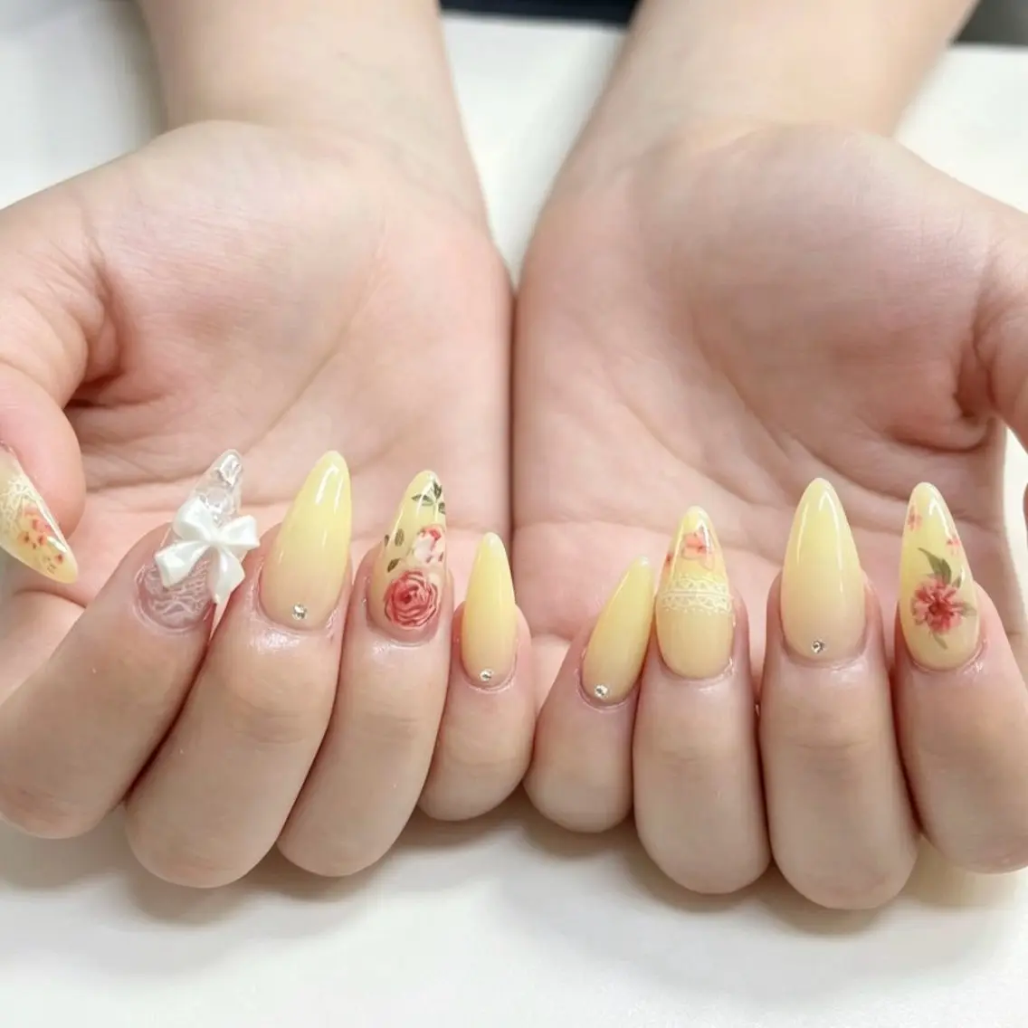ネイル 🎀kira 長さだし💗モチ最高のネイルデザイン