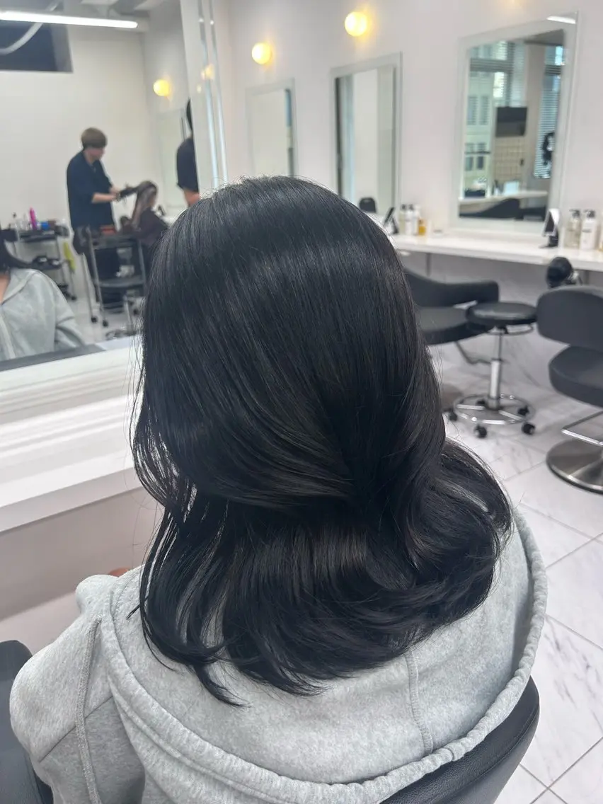 ミディアム カラー パーマ ヘアアレンジ メンズ キッズ ブリーチなしカラー/ ブラウン/レイヤーのヘアスタイル