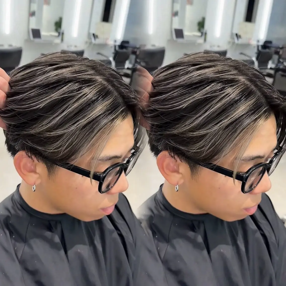 カラー メンズ メンズハイライト ハイライトカラー ヘアカラー 原宿/ハイライト バレイヤージュ/大智のヘアスタイル