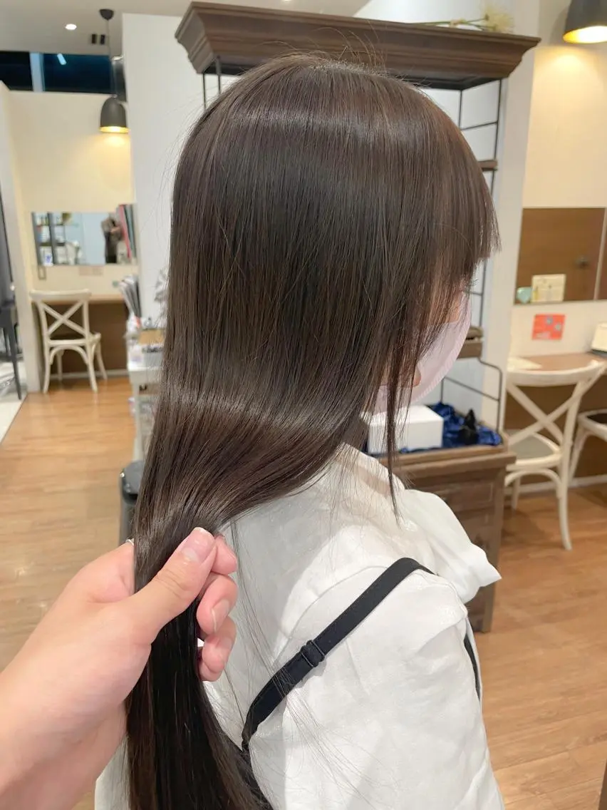 【大人気】🍃新規限定クーポン🎈カット+透明感カラー+オージュアトリートメント⭐¥7500「2回目までご利用可能」の写真