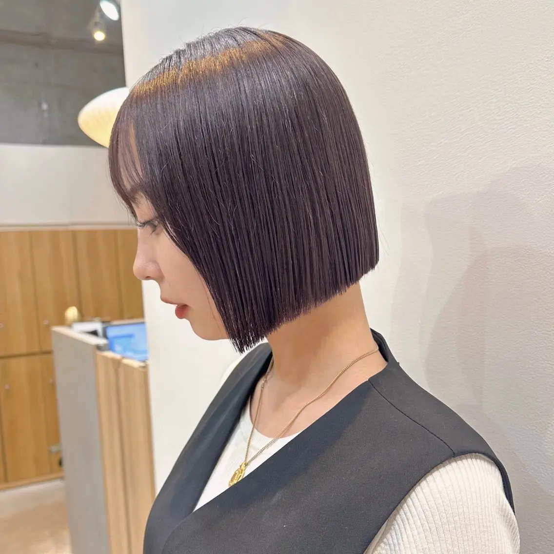 ミディアム ヘアカラー トリートメント ヘアセット 🧸🫧暖色/ボブ/ 橋本美柚🫧🧸のヘアスタイル