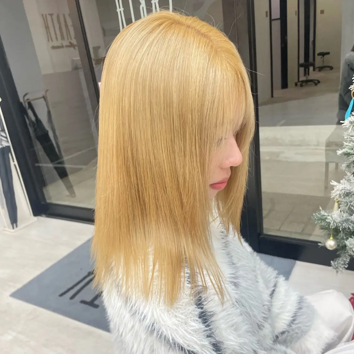 カラー ダブルカラー ハイトーンカラー 松原香乃 撮影モデル募集のヘアスタイル