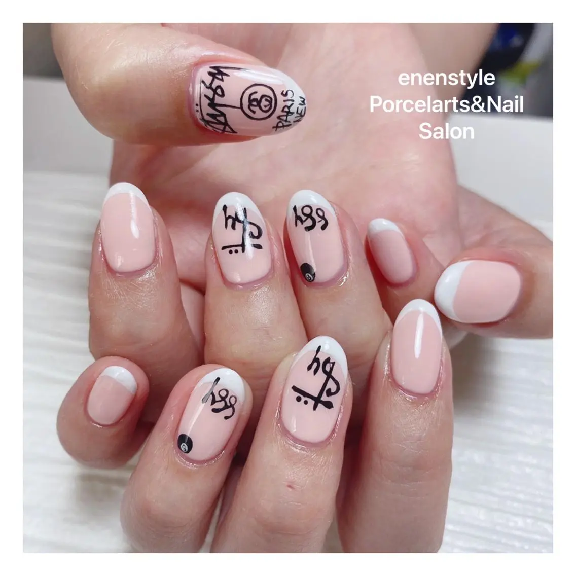 ミディアム ネイル ハンドネイル 🐾enen style 🐾のネイルデザイン