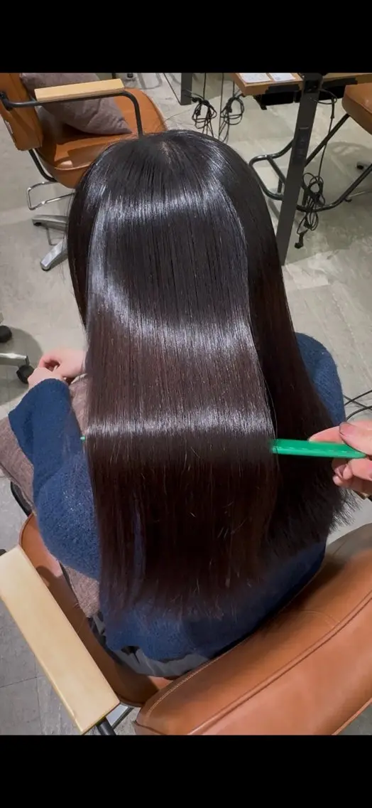 ロング カット 縮毛矯正 縮毛矯正特化/美髪/ 髪質改善/銀座/あおのヘアスタイル