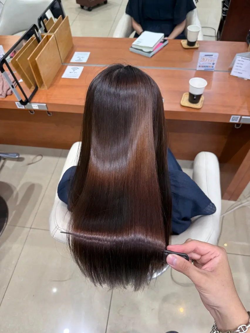 ロング カラー カット ヘアカラー 縮毛矯正 トリートメント 縮毛矯正/髪質改善 /韓国風 山川春輝のヘアスタイル
