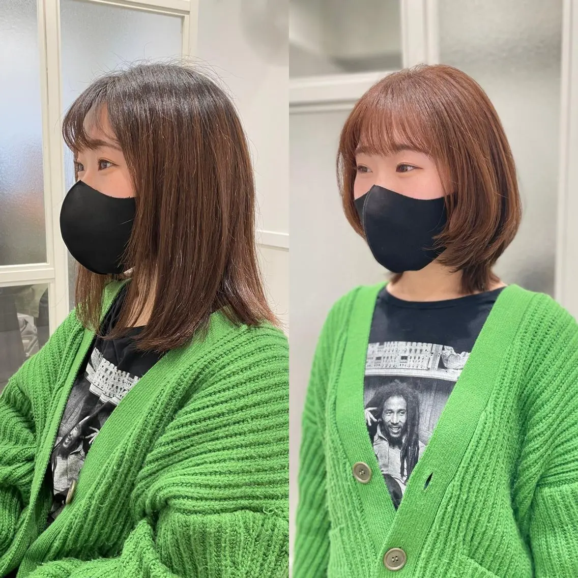 ミディアム カット ヘアカラー トリートメント Yuka ∥ 深層筋 ×睡眠改善ヘッドスパのヘアスタイル