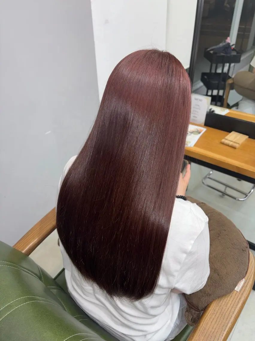 ロング 縮毛矯正 はると/岡崎 /モデル募集のヘアスタイル