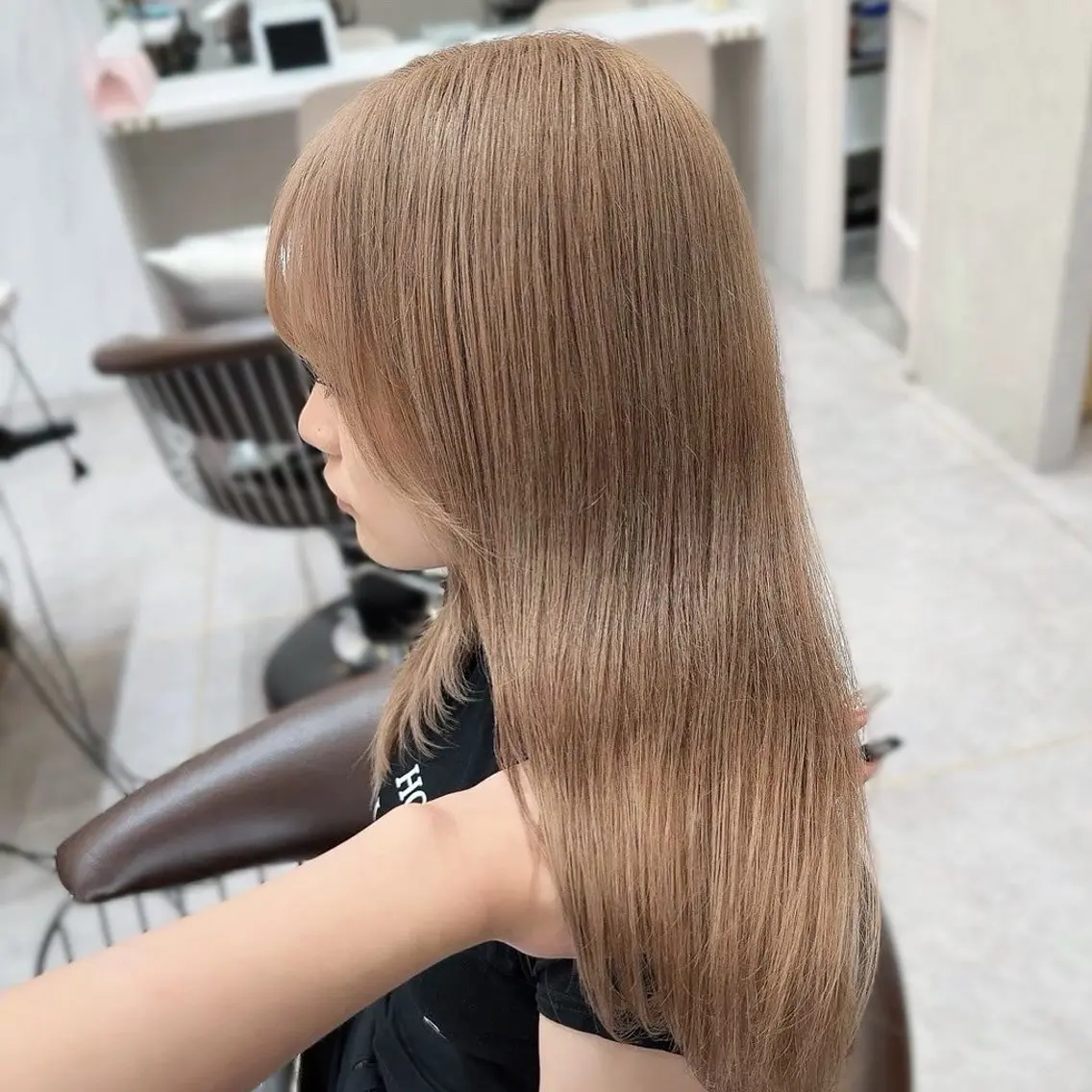 【高明度ハイトーンカラー】 カット + ダブルカラー +トリートメント(超音波アイロン付き♡)の写真