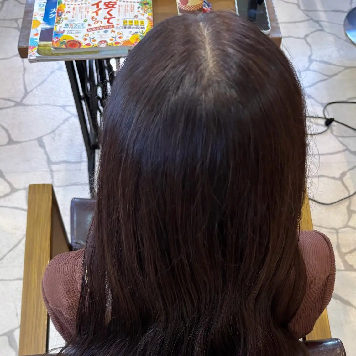 白髪染めリタッチ+2stepトリートメントの写真