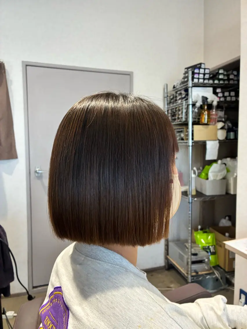 ショート ボブ 髪質改善 宇田津 文那のヘアスタイル