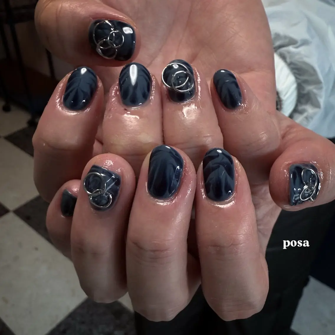 ネイル シンプルネイル ハンドネイル posa nail モエミのネイルデザイン