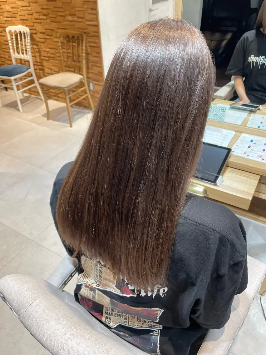 カラー ベージュカラー 白井 雪乃のヘアスタイル