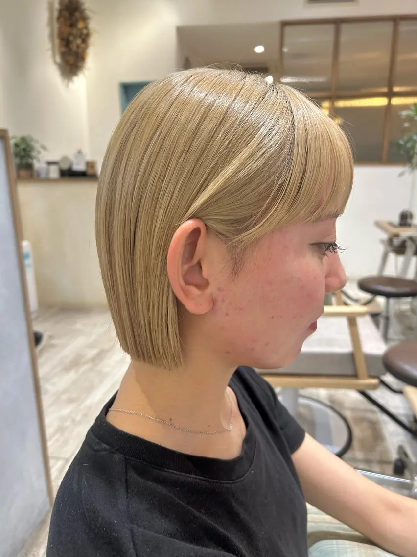 ショート 切りっぱなしボブ ボブ Itsuki🌷 レイヤー/艶カラーのヘアスタイル
