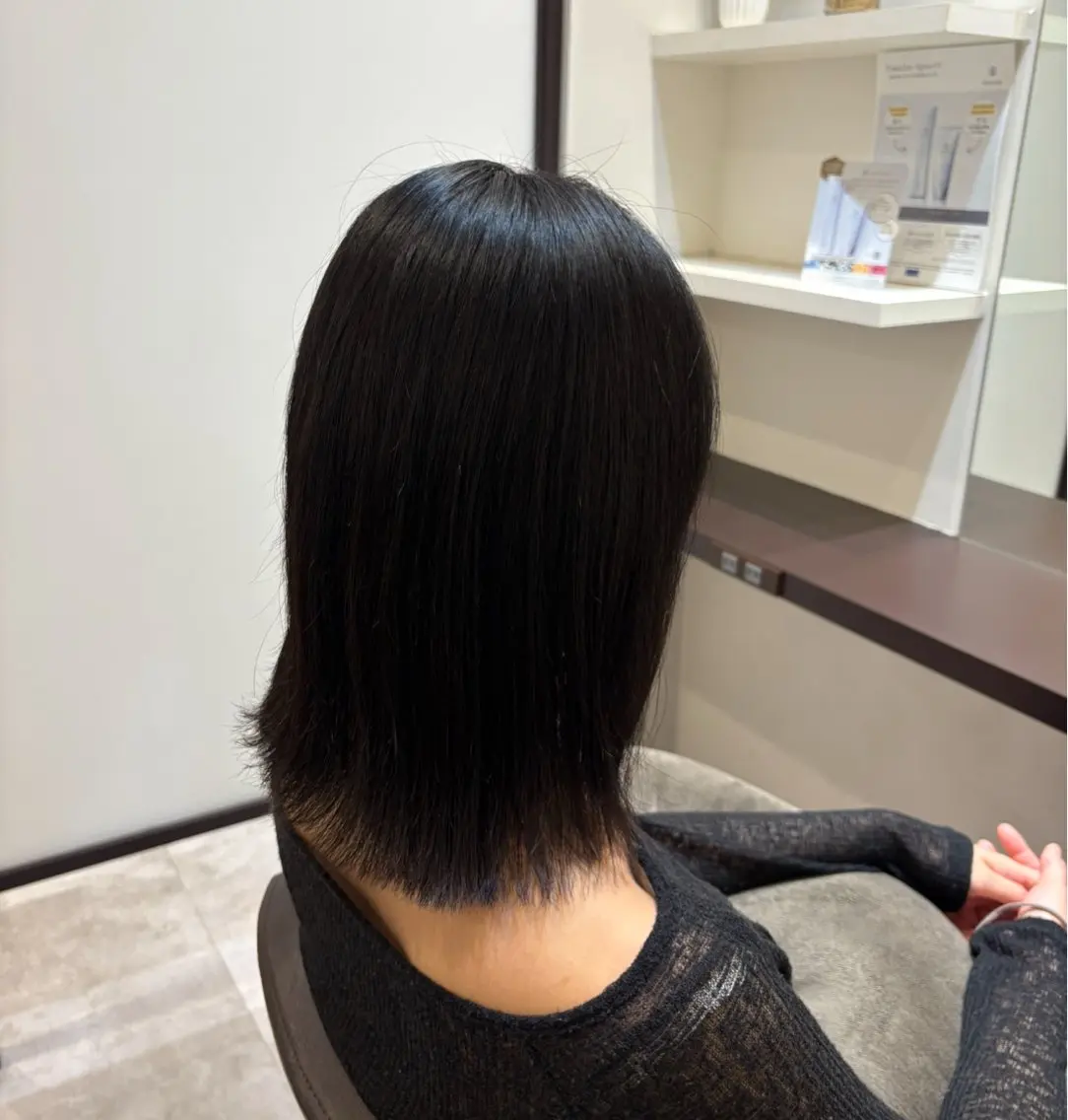 ミディアム ボブ 外ハネヘア カット 山下ちひろ/髪質改善 /メンズ/縮毛矯正のヘアスタイル