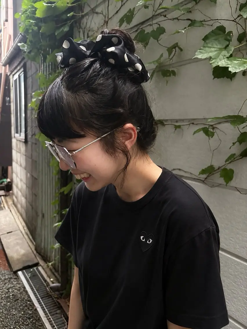 ロング お団子ヘア ナチュラル ｜ suzukaのヘアスタイル