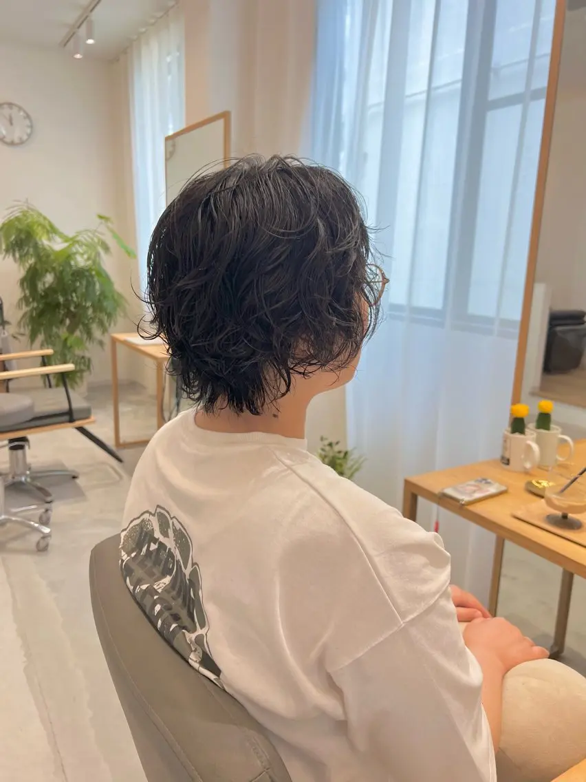 ショート パーマ カット パーマ トリートメント yu koのヘアスタイル