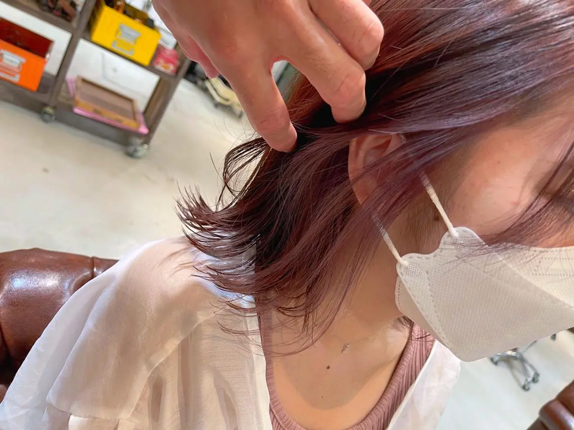 ミディアム カラー パーマ ヘアアレンジ メンズ キッズ ネイル マツエク・マツパ カシス イヤリングカラー グレージュ ピンクカラー カラーマツエク ヘアカラー トリートメント ⭐️ハイクオリティ カラー杉本雄志⭐️のヘアスタイル