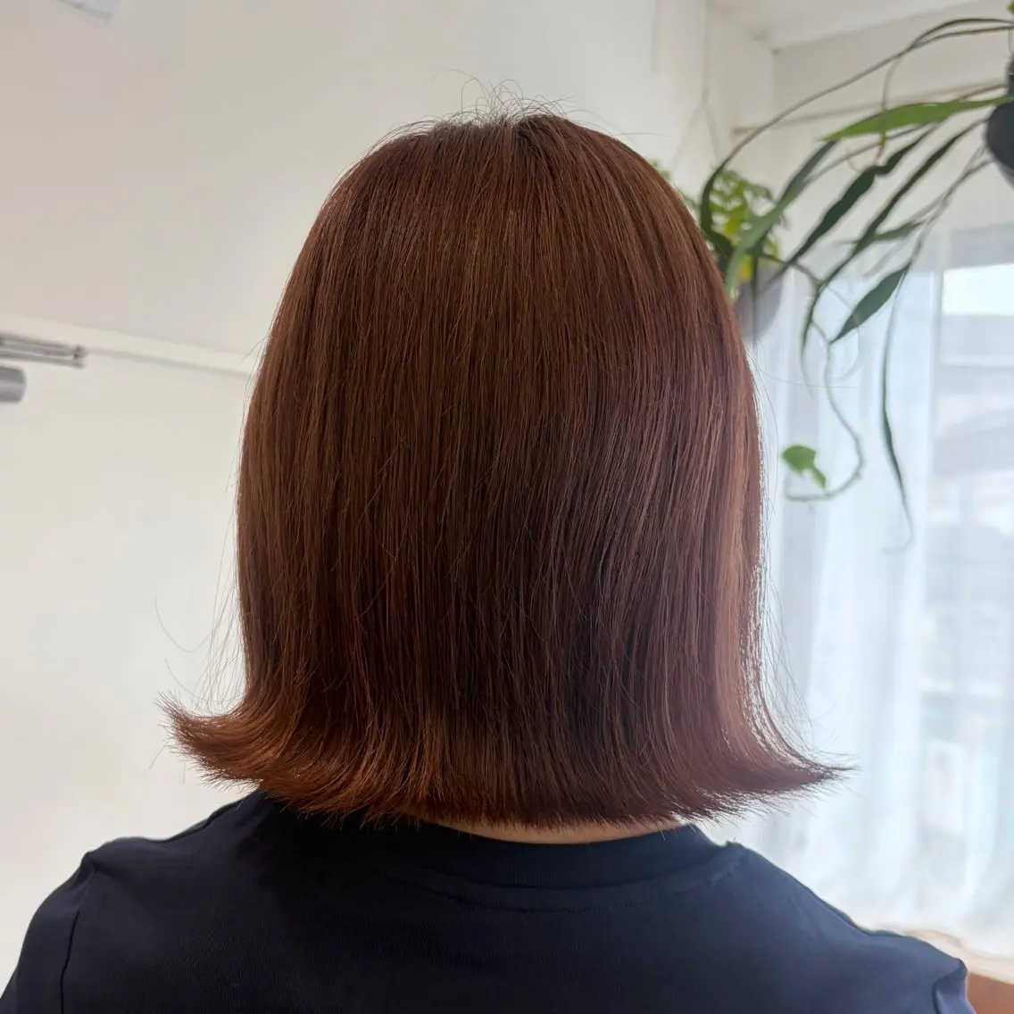 ミディアム ヘアカラー トリートメント 暖色カラー/レイヤー スタイル みはる🌙のヘアスタイル
